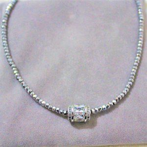 Silver Beaded Necklace